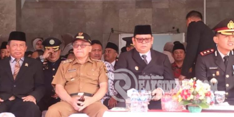 Upacara Hut Ke 78 Bhayangkara di Lapang Merdeka Kota Sukabumi