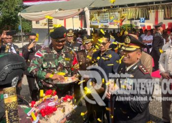 Berikan Kejutan, Satgas Yonkav 6/Naga Karimata Ikut Meriahkan HUT Bhayangkara