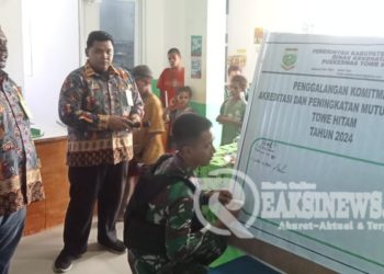 Komitmen Lintas Sektor, Satgas Yonif 310/KK Dukung Puskesmas Towe Hitam Dalam Peningkatan Yankes Di Perbatasan