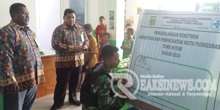 Komitmen Lintas Sektor, Satgas Yonif 310/KK Dukung Puskesmas Towe Hitam Dalam Peningkatan Yankes Di Perbatasan