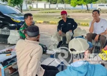 Jalin kemitraan kamtibmas. Bhabinkamtibmas sambangi terminal KH. Ahmad Sanusi Tingkatan Harkamtibmas