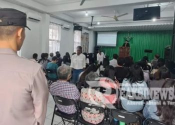 Minggu kasih, Polsek Citamiang Lakukan Pengamanan Gereja