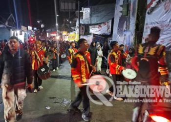 Pengamanan Pawai Tarhib dalam rangka Menyambut Tahun Baru Islam 1446 H diwilayah Hukum Polsek Citamiang