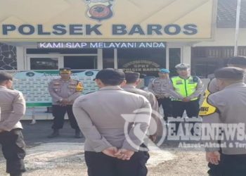 Wujud Nyata Kebersamaan Polsek Baros Efektifkan Apel Pagi