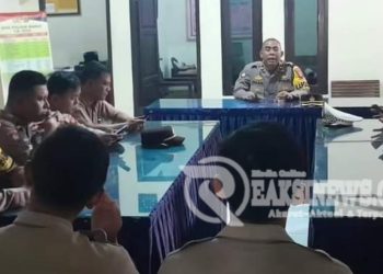 Anev Mingguan Sebagai Bentuk Evaluasi Kinerja dan Atensi Arahan Pimpinan di wilayah Hukum Polsek Baros
