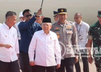 Polda Jabar bersama Forkopimda Jawa Barat Sambut Kedatangan Wakil Presiden RI di Bandara Kertajati