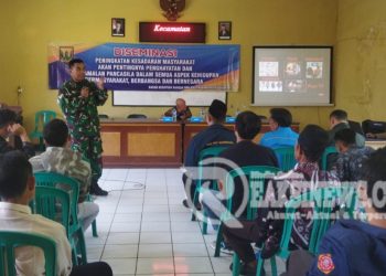 Kesbangpol Kabupaten Sukabumi Gaet Koramil 2203 Warungkiara Berikan Pemahaman Wasbang Di Warungkiara