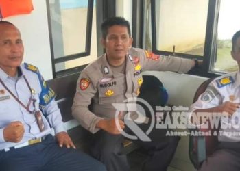 Sebar Pesan Kamtibmas, Polsek Baros Sambang Staf Kemenhub Terminal Antisipasi Gangguan Kamtibmas