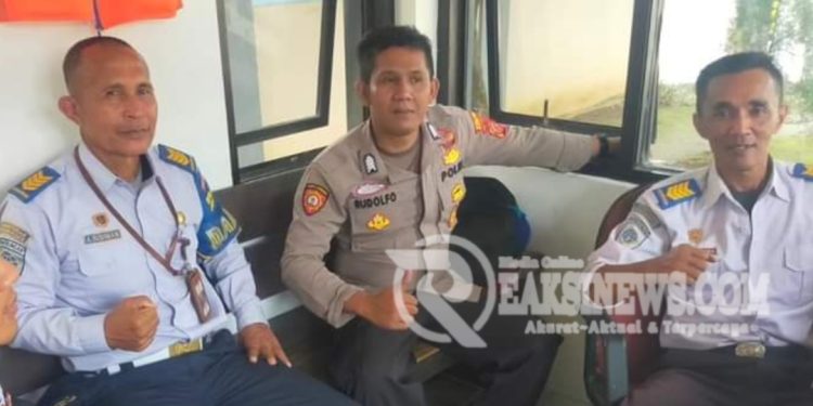Sebar Pesan Kamtibmas, Polsek Baros Sambang Staf Kemenhub Terminal Antisipasi Gangguan Kamtibmas