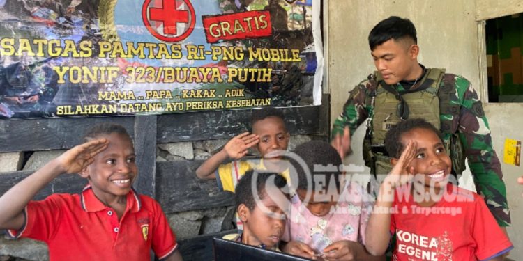 TNI Gelar Papua Pintar, Anak-Anak Kago Sambut Gembira