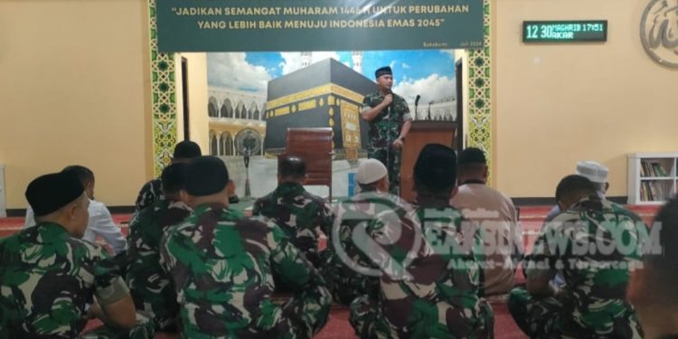 Peringatan 1 Muharram 1446 H/ 2024 M Kodim 0607/ Kota Sukabumi Gelar Doa Bersama