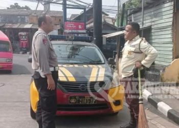 Guna menciptakan keamanan dan kondusif, Kapolsek Citamiang Patroli Dialogis dan Sambangi Security SPBU Pertamina Kota Sukabumi