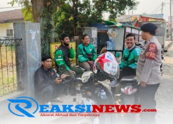 Kunjungi Pangkalan Ojek Online, Anggota Polsek Himbau Pesan Kamtibmas