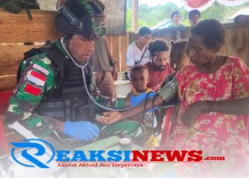Bakti Kesehatan, Satgas Yonif 310/KK Gelar Posyandu Di Perbatasan