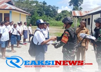 Tumbuhkan Kesadaran Bela Negara, Satgas Yonif 310/KK Berikan Wasbang Kepada Pelajar Di Perbatasan