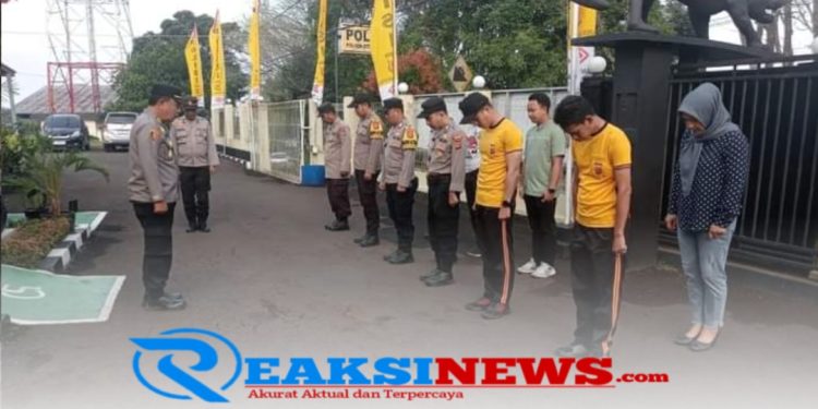 Kapolsek Citamiang Gelar Apel Pagi Sebagai Bentuk Kedisiplinan