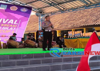 Festival dan Kreasi Pencak Silat SMP N 14 Kota Sukabumi, Panit I Lantas Polsek Baros Laksanakan Himbauan Kamtibmas