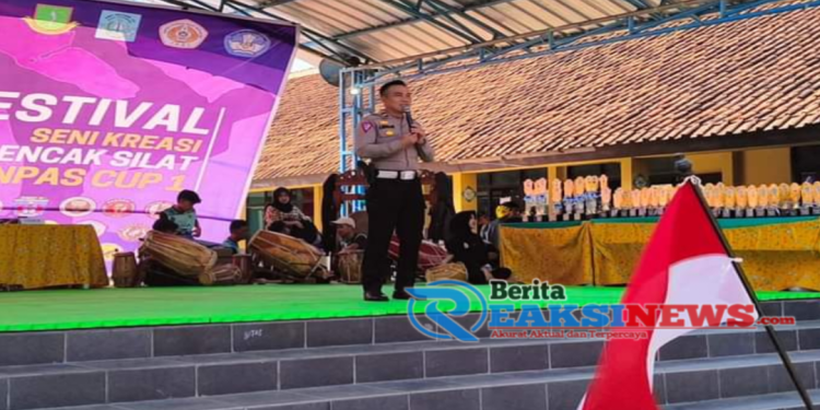 Festival dan Kreasi Pencak Silat SMP N 14 Kota Sukabumi, Panit I Lantas Polsek Baros Laksanakan Himbauan Kamtibmas