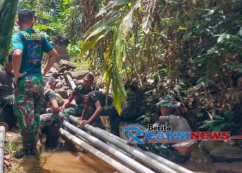 Program Manunggal Air Bersih Dan Pipanisasi Melalui Kegiatan TMMD Ke 121 Kodim 1210/Landak