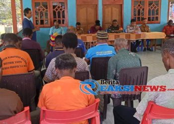 Sambut Hari Kemerdekaan, Satgas Yonif 310/KK Gelar Musyawarah Kampung