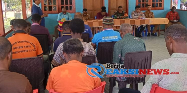 Sambut Hari Kemerdekaan, Satgas Yonif 310/KK Gelar Musyawarah Kampung