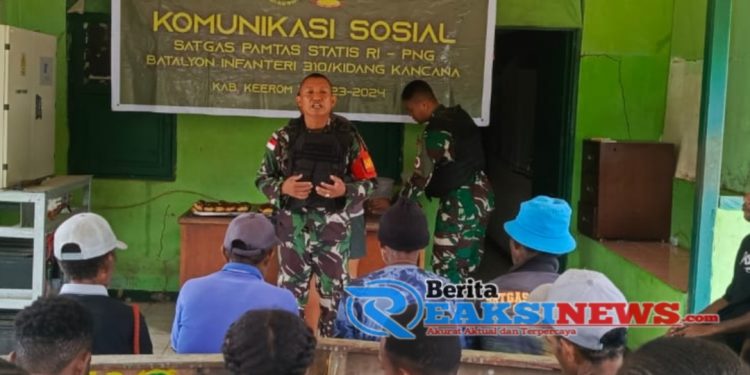 Ajak Warga Perbatasan Jauhi Miras, Satgas Yonif 310/KK Berikan Penyuluhan