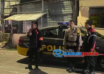 Polsek Citamiang Tingkatkan Patroli Strong Point Antisipasi Gangguan Kamtibmas Di Malam Hari