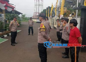 Kapolsek Citamiang Gelar Apel Pagi Sebagai Bentuk Kedisiplinan