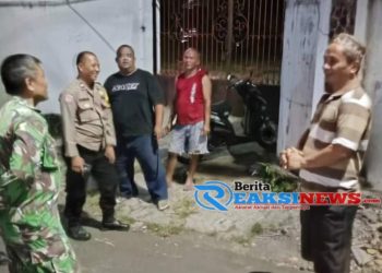 Sinergitas TNI-Polri Sambang Warga Pangkalan Sampaikan Pesan Kamtibmas