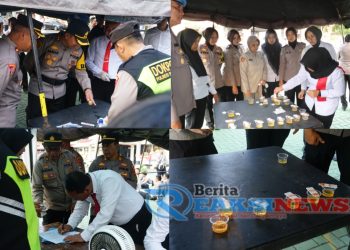 Hari Pertama Menjabat Kapolres, AKBP Dr. Samian Tes Urine Ratusan Anggotanya