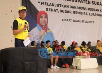 Ratusan Peserta Ikuti Lomba Senam Kreasi, Momentum Meriahkan Hari Jadi Ke- 79 Kab Sukabumi