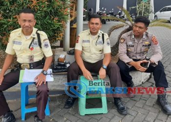 Sambangi Petugas Satpam, Sampaikan Himbauan Kamtibmas