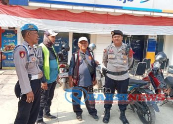 Sambangi Petugas Satpam, Sampaikan Himbauan Kamtimbas