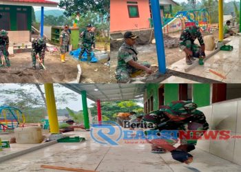 Tetap Gencar Di Tahap Akhir Pembangunan Desa Cicareuh Kec. Cikidang Kab. Sukabumi