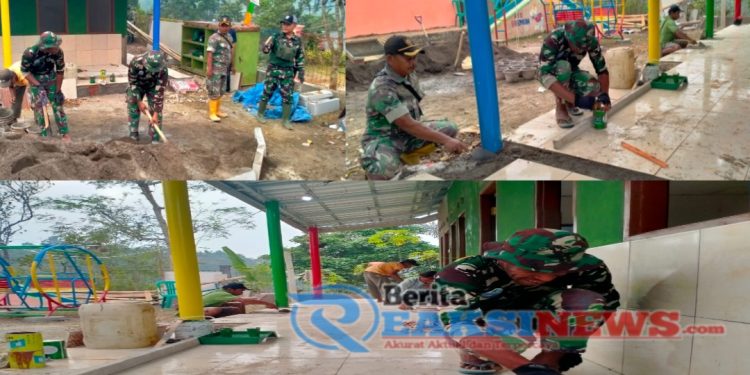 Tetap Gencar Di Tahap Akhir Pembangunan Desa Cicareuh Kec. Cikidang Kab. Sukabumi