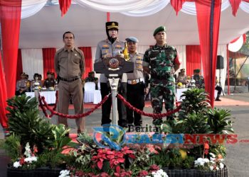 Dandim 0607/KS Hadiri Apel Gelar Pasukan Dalam Rangka Pengamanan Rangkaian Pilkada Serentak