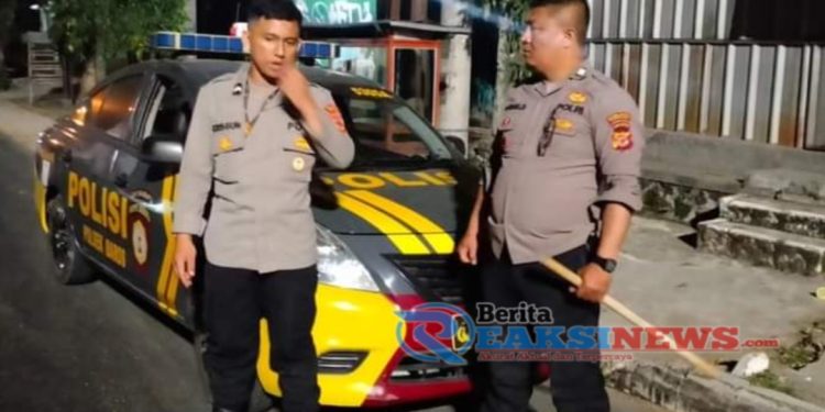 Jaga Kamtibmas, Polsek Baros Intensifkan Patroli Pemukiman Warga Malam Hari