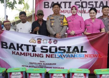 Tersentuh Dengan Berita Nasib Nelayan Desa Loji, Kapolres Sukabumi laksanakan Bakti Sosial