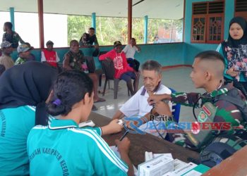 Satgas Yonif 310/KK Gelar Pasyandu Lansia Di Perbatasan