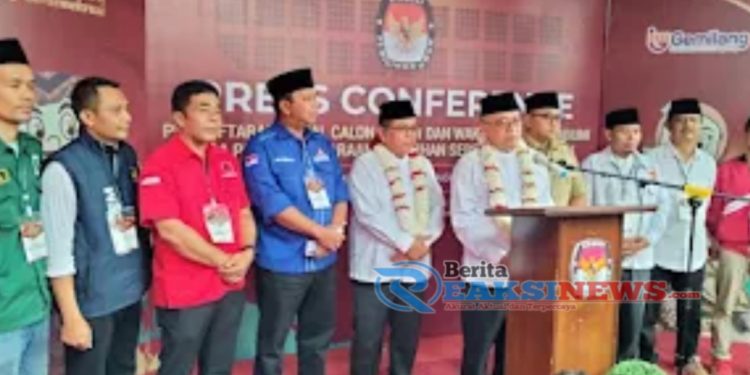 Ribuan Pendukung Kawal Bacalon Bupati dan Wakil Bupati Sukabumi Iyos – Zainul Daftar ke KPU