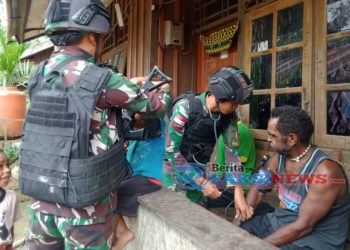 Agenda Rutin, Satgas Yonif 310/KK Pastikan Kondisi Kesehatan Masyarakat Perbatasan