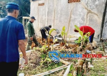 Satgas TMMD Ke-121 Kodim 0622/Kab. Sukabumi buatkan MCK untuk masyarakat Desa Cicareuh Kec. Cikidang Kab. Sukabumi