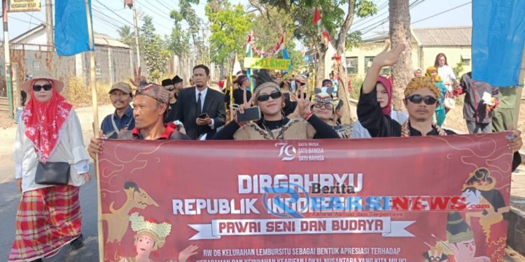 Memperingati HUT RI ke-79, Tingkat Kelurahan Lembursitu Gelar Karnaval