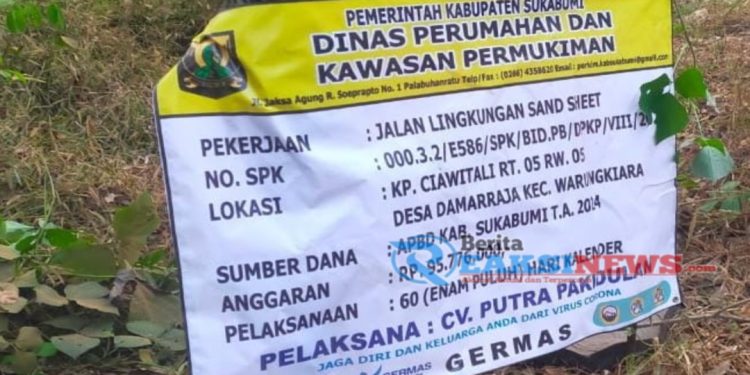Pokir Di Dinas Perkim Di Duga Keras Di Kerjakan Asal Asalan , Lpi Desak Kejagung Audit Seluruh Pokir Di Kabupaten Sukabumi T.A 2023-2024
