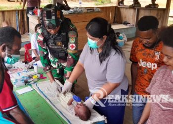 Pelayanan Kesehatan Harus Mendapatkan Perhatian Khusus, Satgas Yonif 310/KK Gelar Posyandu
