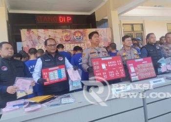 Konferensi Pers Polres Sukabumi, Amankan 34 Tersangka, Cek Faktanya