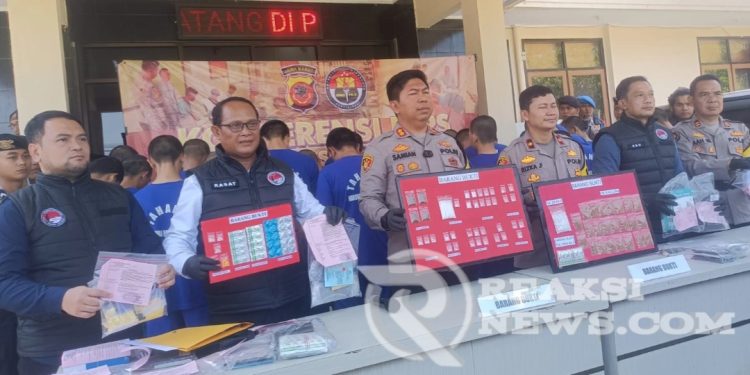 Konferensi Pers Polres Sukabumi, Amankan 34 Tersangka, Cek Faktanya