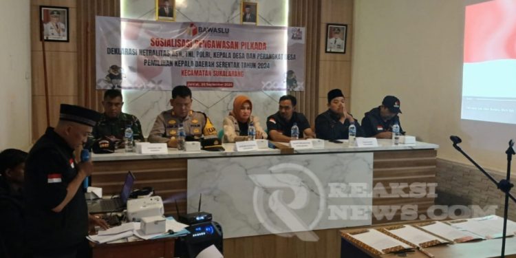 Panwaslu Sukalarang Gencar Sosialisasikan Netralitas TNI, POLRI, ASN, Kepala Desa, dan Perangkat Desa di Pilkada 2024