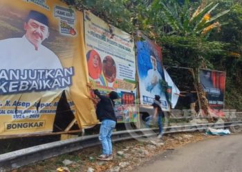 Pol-PP Dibantu Aparat Gabungan Lainnya Copot APS