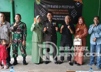 Empat Anggotanya Purna Tugas, Danramil 2203/Warungkiara Berharap Tali Silaturahmi Tetap Terjaga